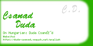 csanad duda business card